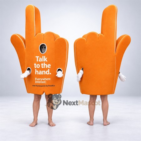 Hand Mascot Costume - Orange Hand Mascot Costume - Orange