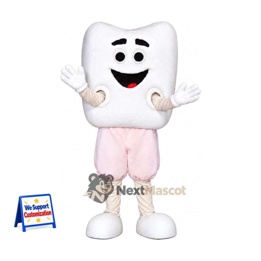 Tooth Mascot Costume - Pink Pants Tooth Mascot Costume - Pink Pants
