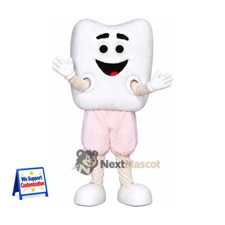 Tooth Mascot Costume - Pink Pants Tooth Mascot Costume - Pink Pants