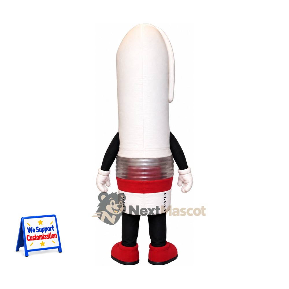Thermometer Mascot Costume - White Thermometer Mascot Costume - White