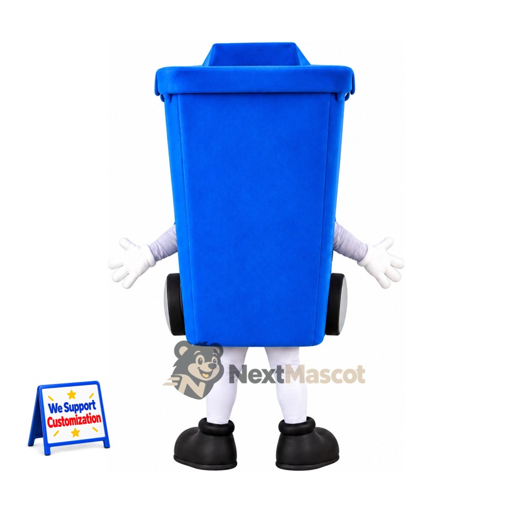 Bin Mascot Costume - Blue for School Events Bin Mascot Costume - Blue for School Events
