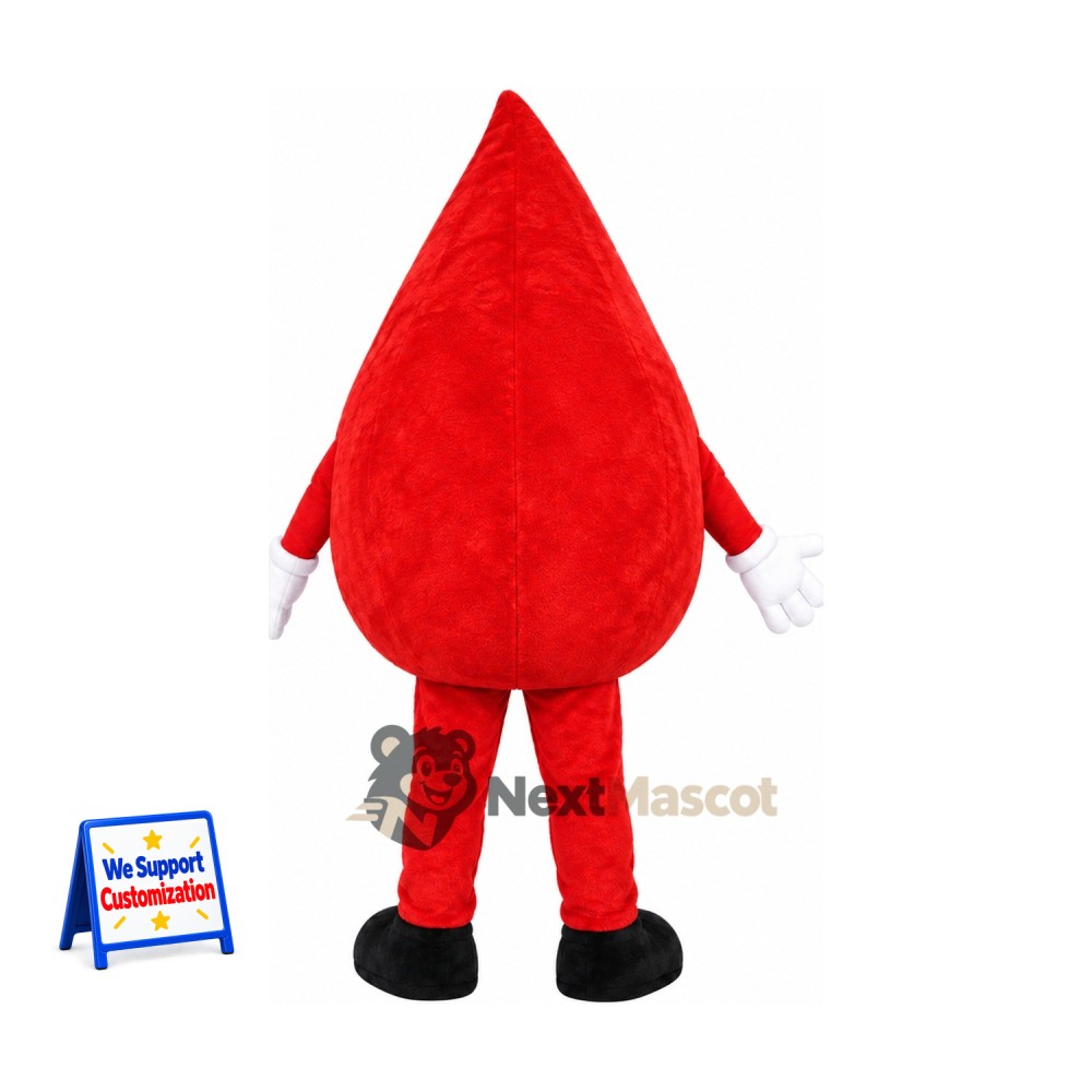 Blood Drop Mascot Costume - Big Smile Blood Drop Mascot Costume - Big Smile