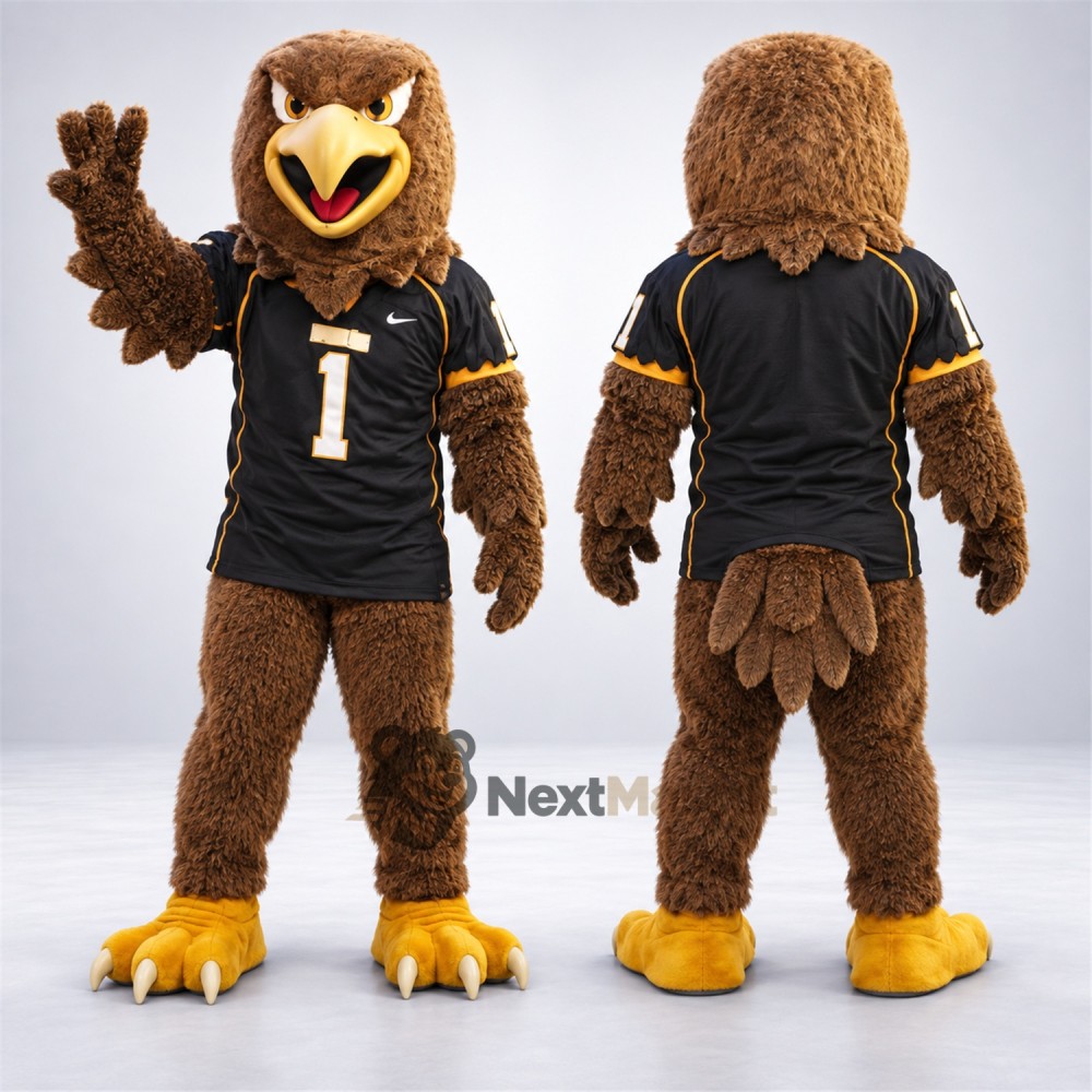 Owl Mascot Costume - Brown, Black Jersey Owl Mascot Costume - Brown, Black Jersey