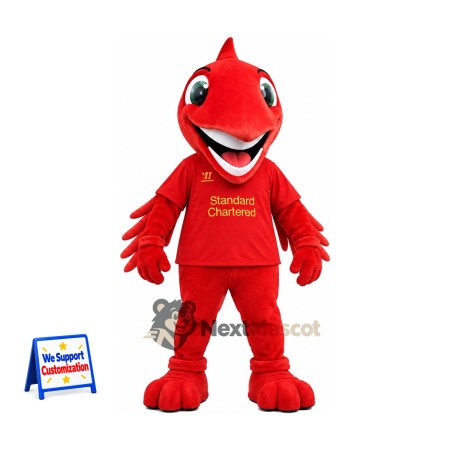 Liver Bird Mascot Costume - Red Liver Bird Mascot Costume - Red