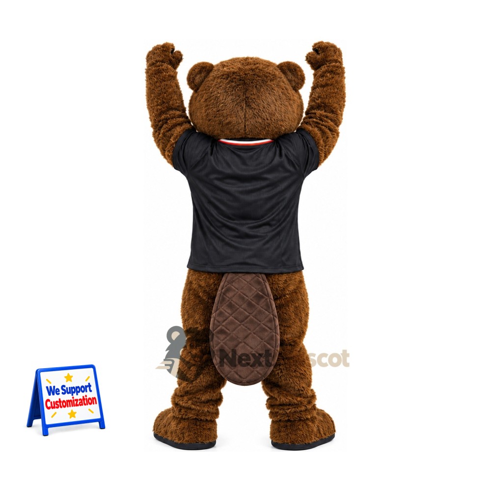 Beaver Mascot Costume - Black Jersey Beaver Mascot Costume - Black Jersey