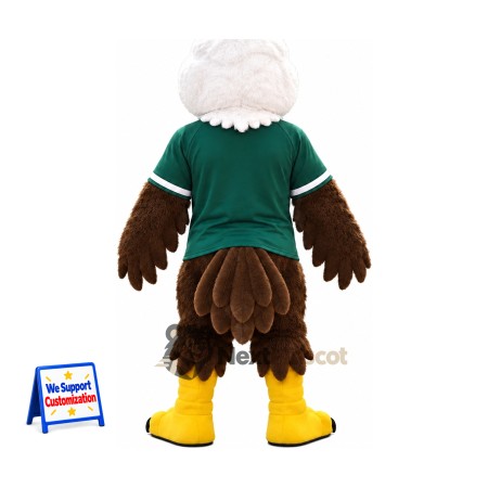 Bald Eagle Mascot Costume - Green Shirt for Parades Bald Eagle Mascot Costume - Green Shirt for Parades