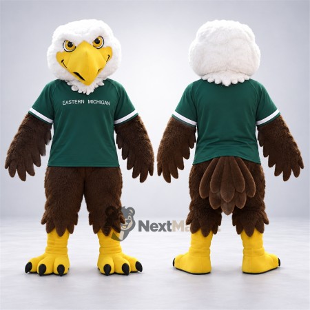 Bald Eagle Mascot Costume - Green Shirt for Parades Bald Eagle Mascot Costume - Green Shirt for Parades