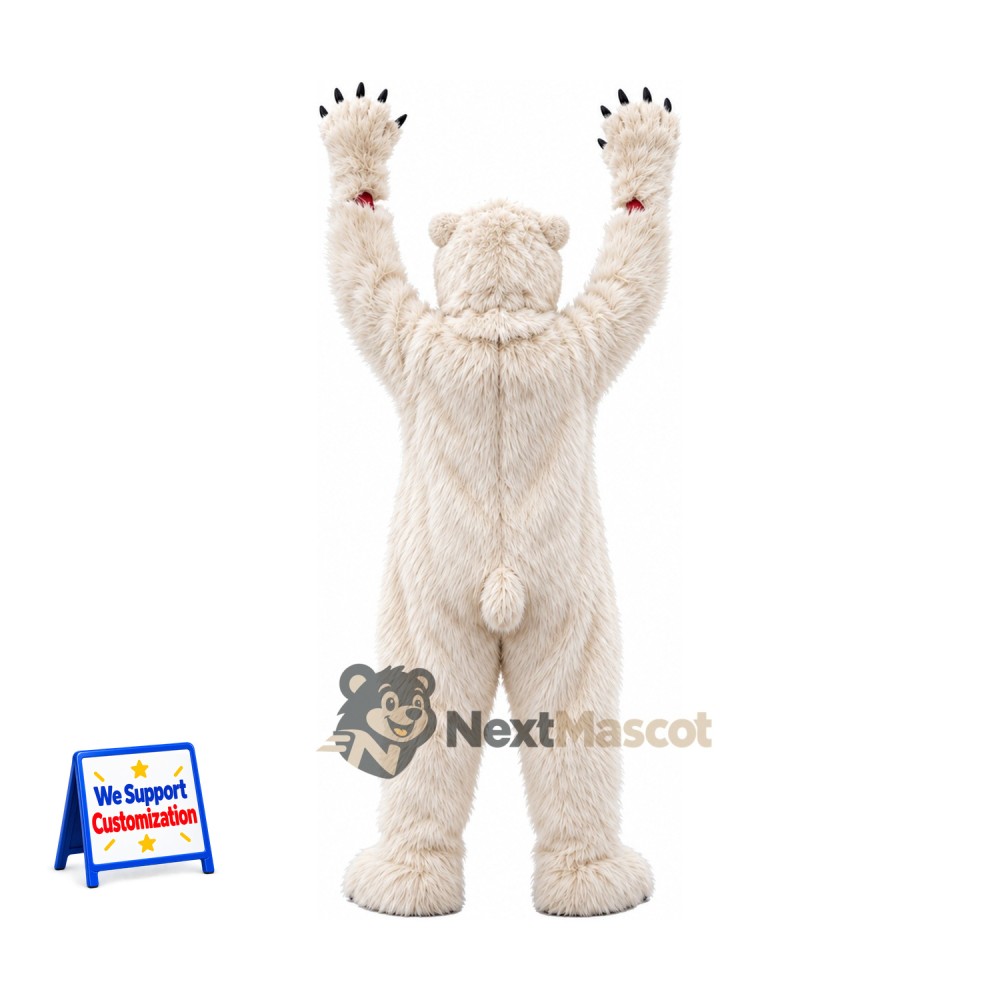 Polar Bear Mascot Costume - Black Paw Pads Polar Bear Mascot Costume - Black Paw Pads