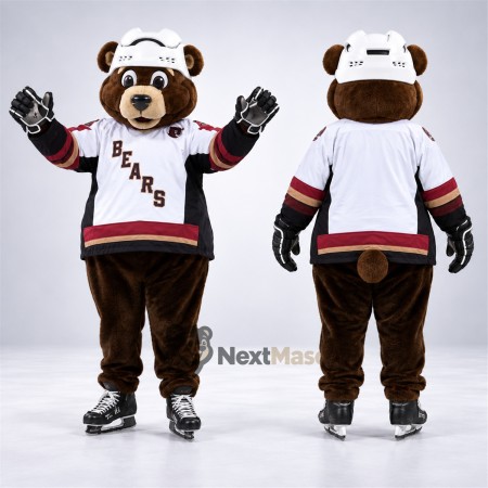 Bear Mascot Costume - Hockey Uniform