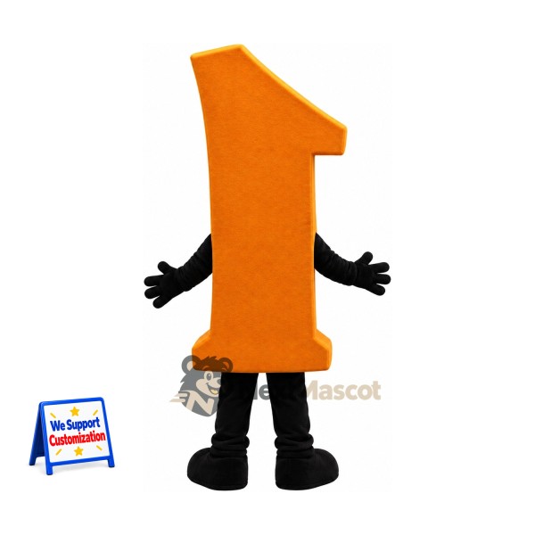 Number One Mascot Costume - Orange