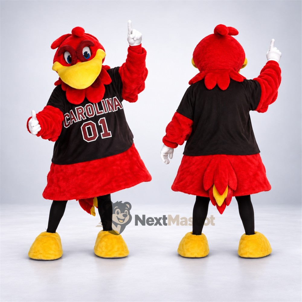 Rooster Mascot Costume - Red, Black Jersey Rooster Mascot Costume - Red, Black Jersey