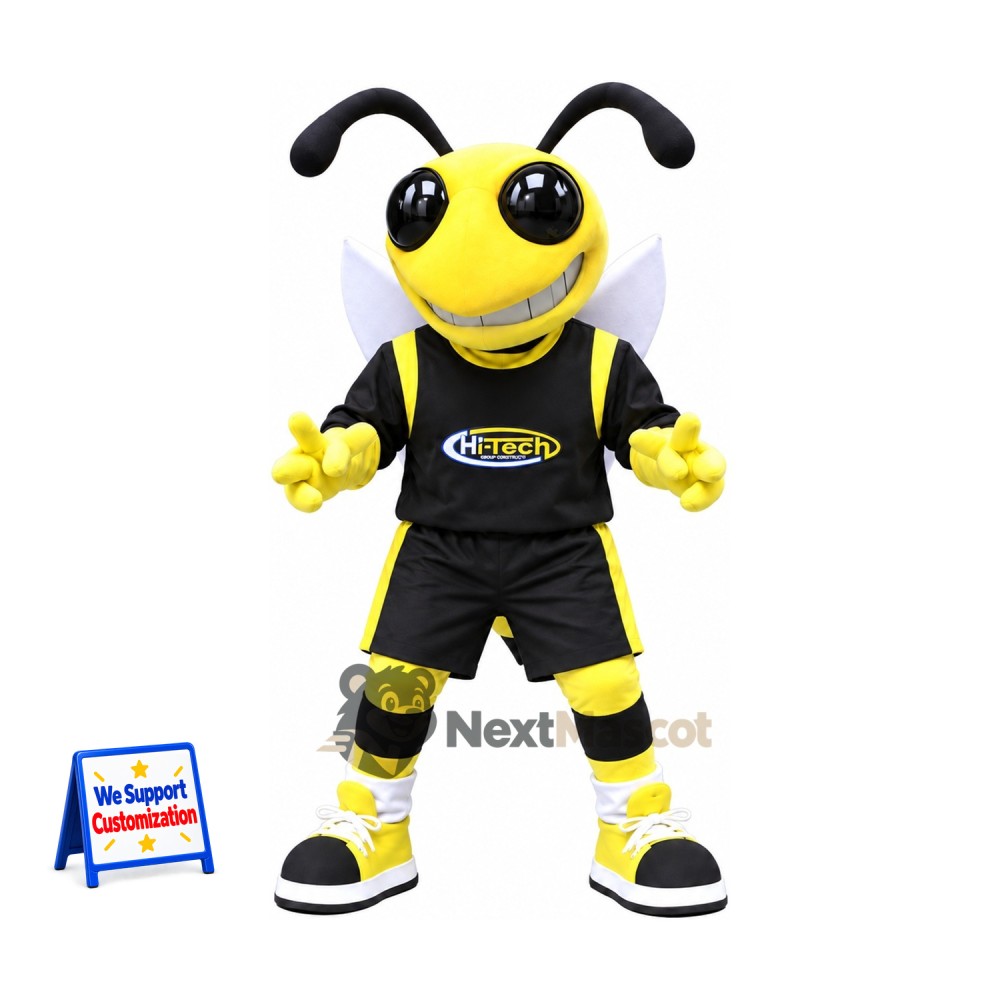 Bee Mascot Costume - Black Uniform for Garden Events