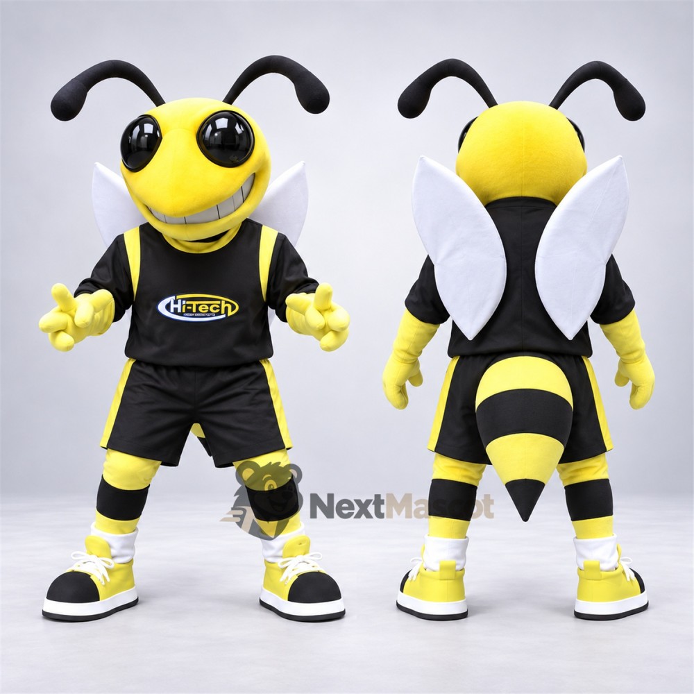 Bee Mascot Costume - Black Uniform for Garden Events