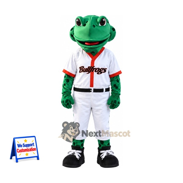 Frog Mascot Costume - Baseball Uniform