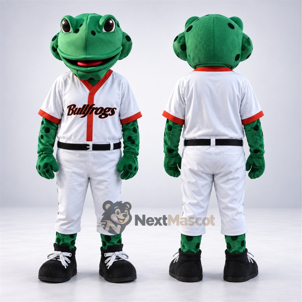 Frog Mascot Costume - Baseball Uniform