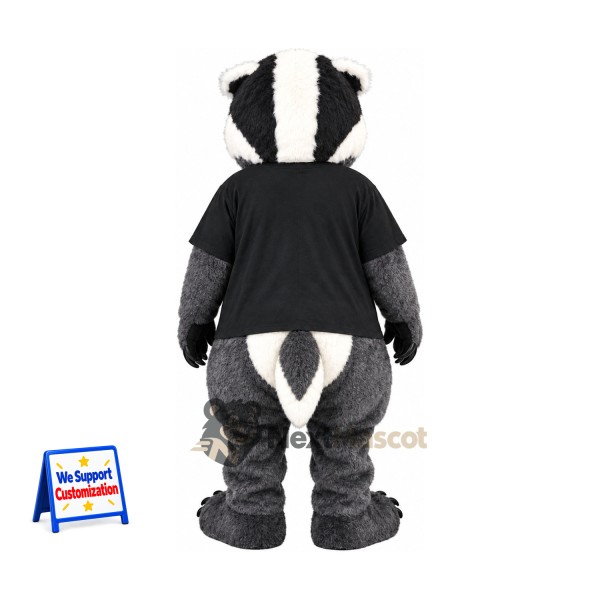 Badger Mascot Costume - Black Shirt Badger Mascot Costume - Black Shirt