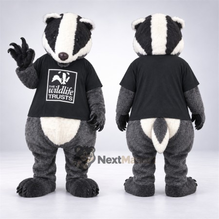 Badger Mascot Costume - Black Shirt Badger Mascot Costume - Black Shirt
