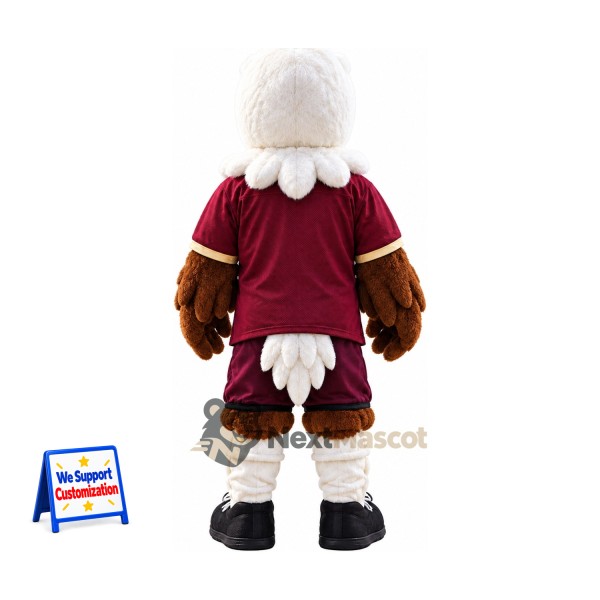 Bald Eagle Mascot Costume - Burgundy Uniform
