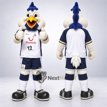 Rooster Mascot Costume - White, Basketball Uniform Rooster Mascot Costume - White, Basketball Uniform