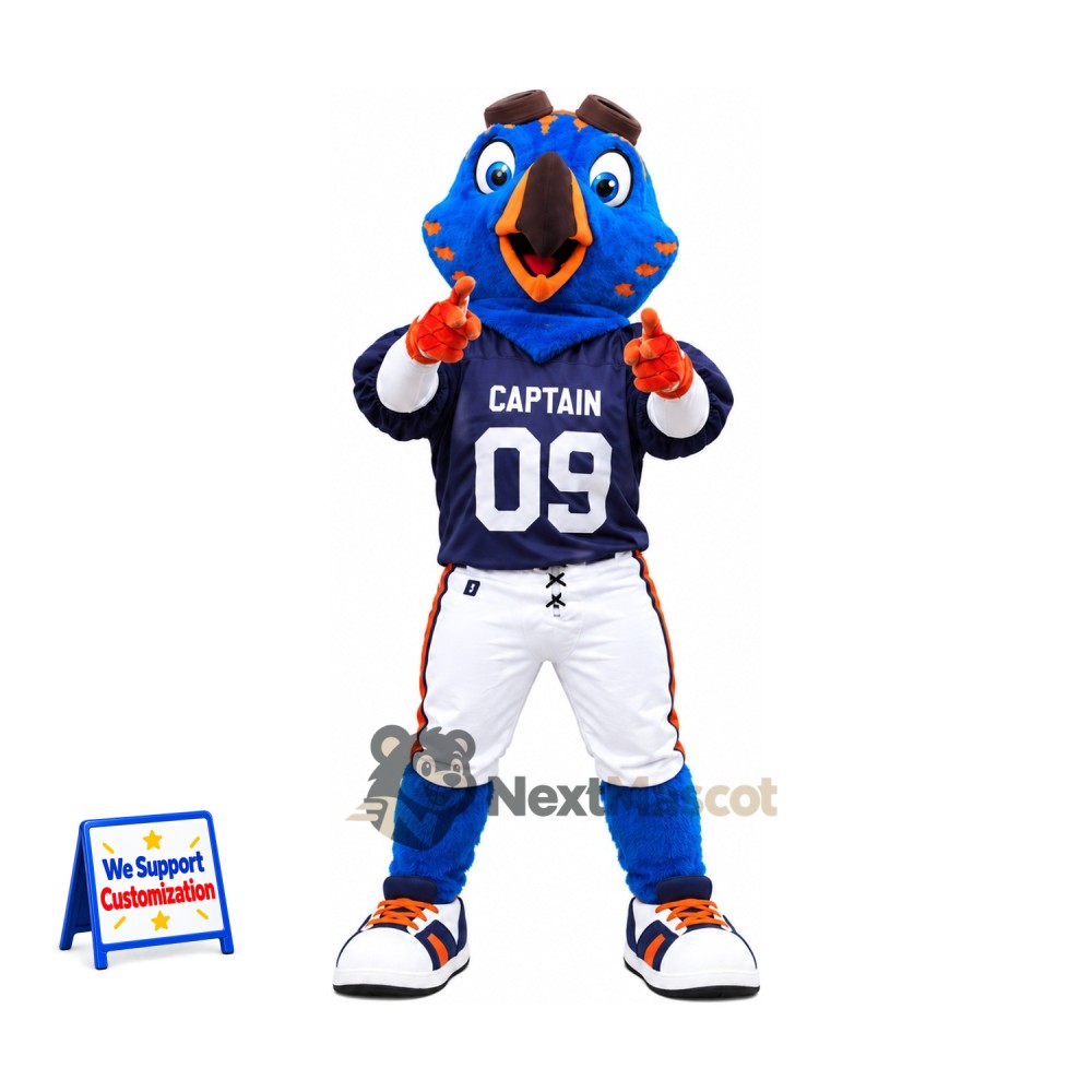 Parrot Mascot Costume - Blue, Baseball Uniform