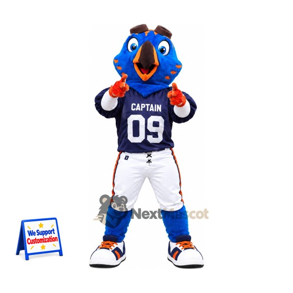 Parrot Mascot Costume - Blue, Baseball Uniform