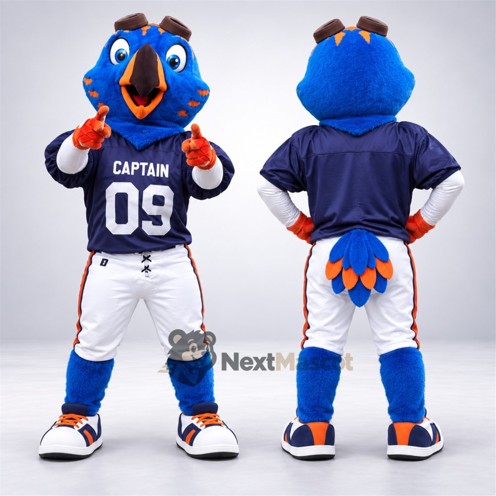 Parrot Mascot Costume - Blue, Baseball Uniform