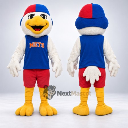 Duck Mascot Costume - White, Blue Shirt Duck Mascot Costume - White, Blue Shirt
