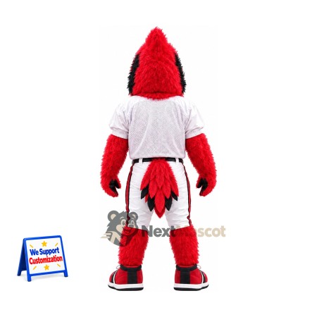 Cardinal Mascot Costume - Red, Baseball Uniform