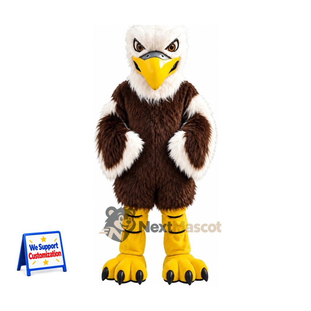 Bald Eagle Mascot Costume - Brown Body and White Tail Bald Eagle Mascot Costume - Brown Body and White Tail