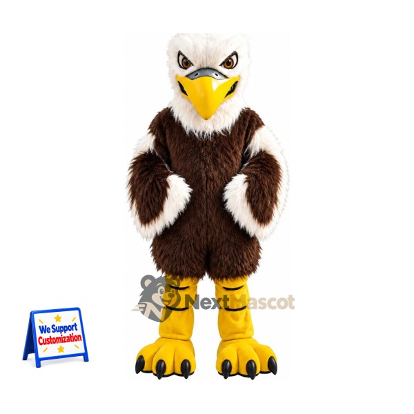 Bald Eagle Mascot Costume - Brown Body and White Tail