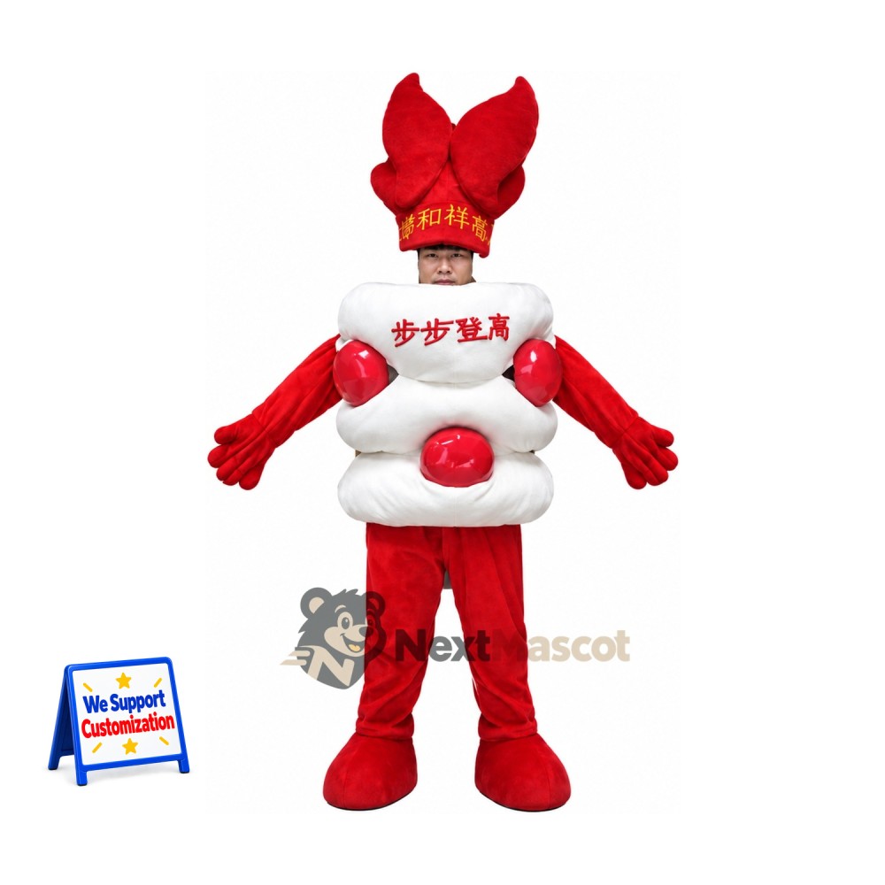 Dragon Mascot Costume - Red, White Shirt for Community Events Dragon Mascot Costume - Red, White Shirt for Community Events