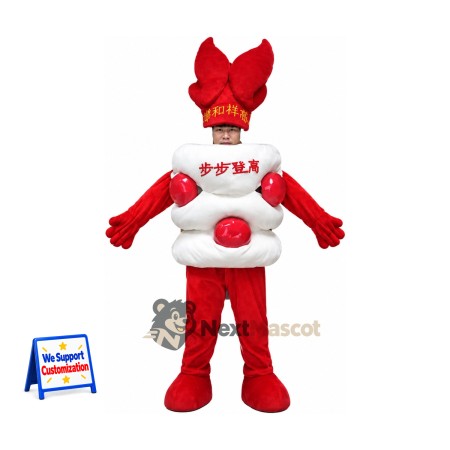 Dragon Mascot Costume - Red, White Shirt for Community Events Dragon Mascot Costume - Red, White Shirt for Community Events