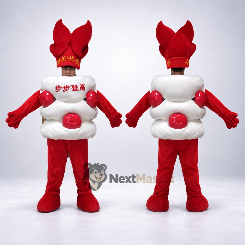 Dragon Mascot Costume - Red, White Shirt for Community Events Dragon Mascot Costume - Red, White Shirt for Community Events
