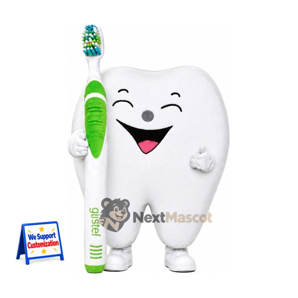 Tooth Mascot Costume - Toothbrush for Family Events