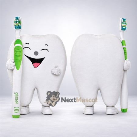 Tooth Mascot Costume - Toothbrush for Family Events Tooth Mascot Costume - Toothbrush for Family Events