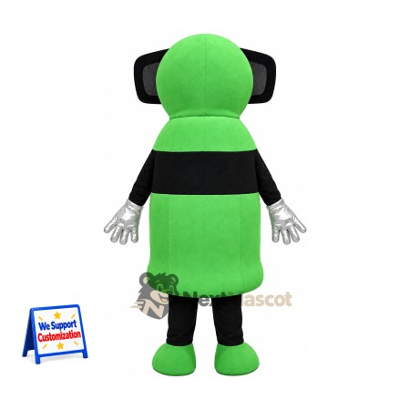 Bottle Mascot Costume - Green, Sunglasses