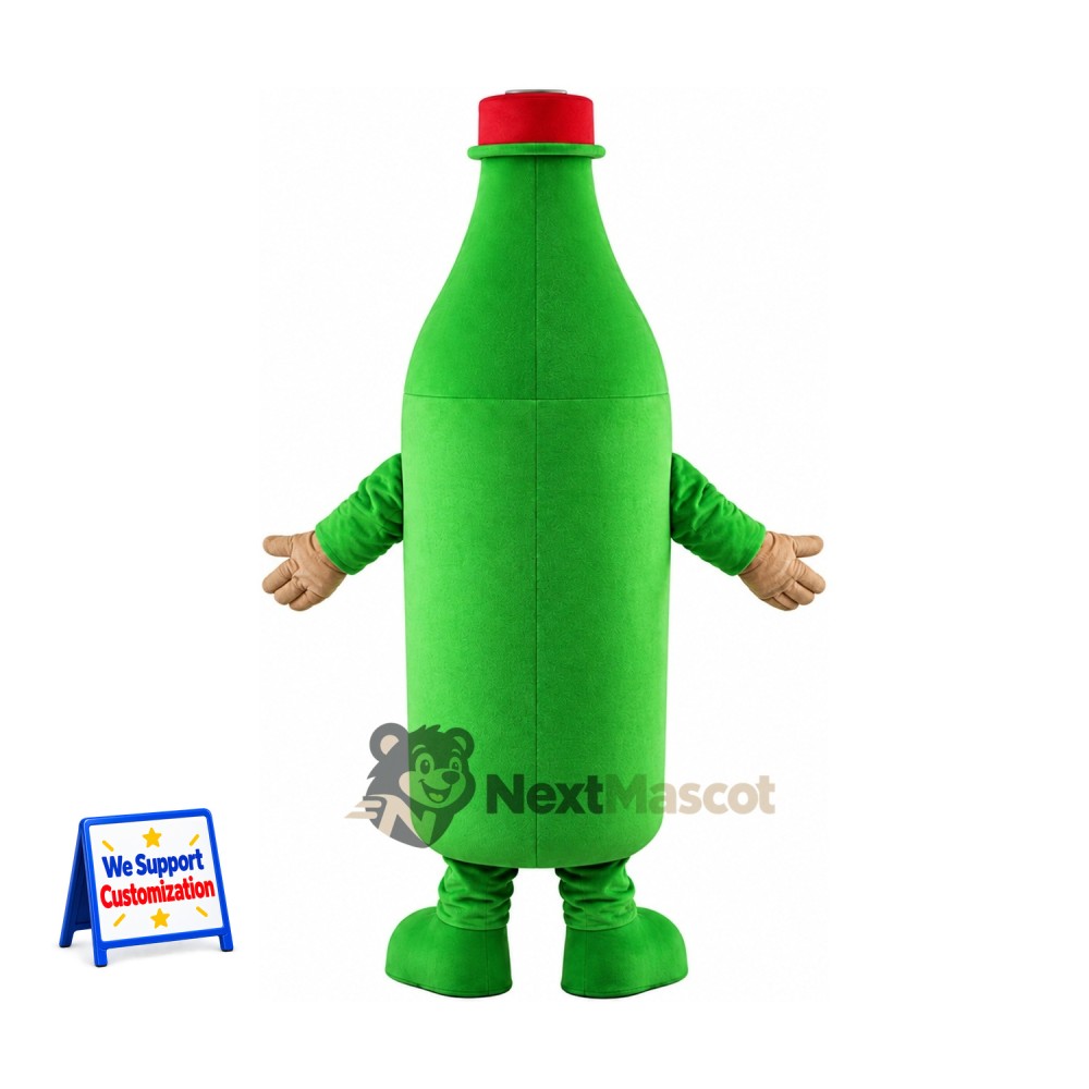 Cider Bottle Mascot Costume - Green Cider Bottle Mascot Costume - Green