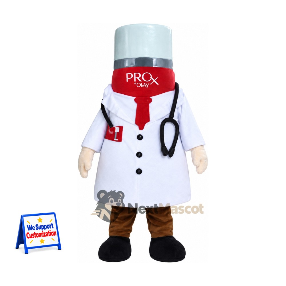 Bottle Mascot Costume - Doctor Style Bottle Mascot Costume - Doctor Style