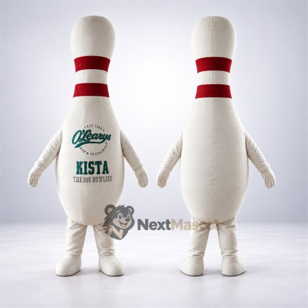Bowling Pin Mascot Costume - White Arms and Legs Bowling Pin Mascot Costume - White Arms and Legs