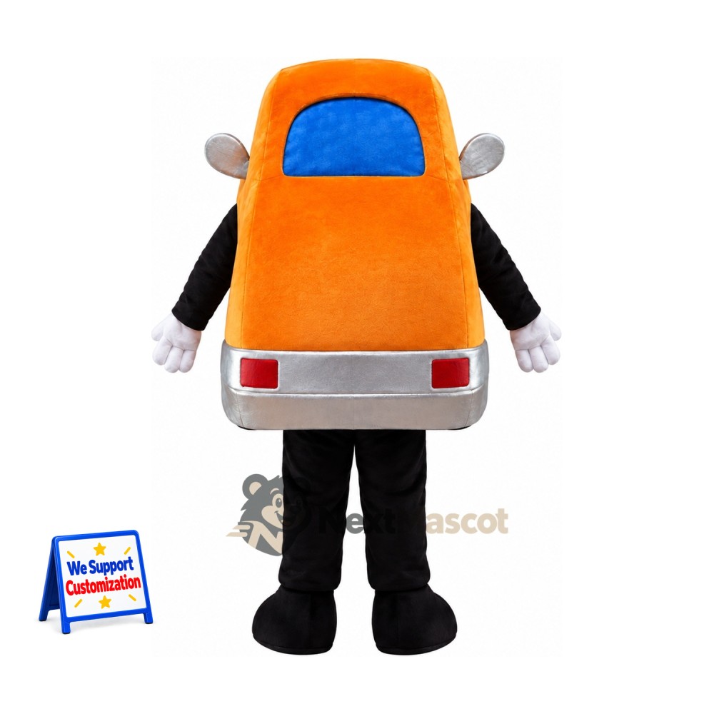 Taxi Mascot Costume - Orange Taxi Mascot Costume - Orange