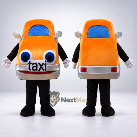 Taxi Mascot Costume - Orange Taxi Mascot Costume - Orange