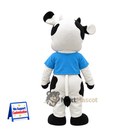 Cow Mascot Costume - Blue Shirt for Parades Cow Mascot Costume - Blue Shirt for Parades