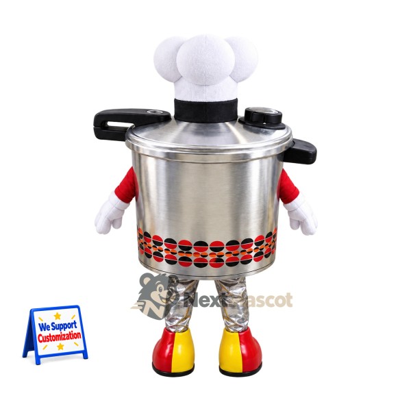 Cooking Pot Mascot Costume - Chef Hat Cooking Pot Mascot Costume - Chef Hat