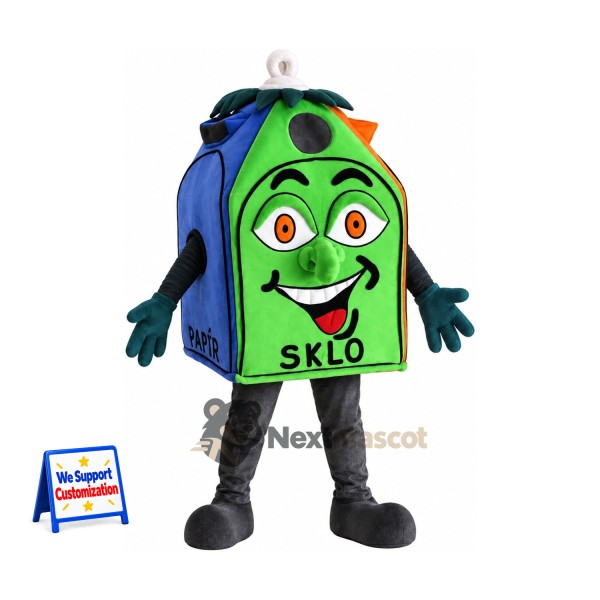 Glass Recycling Bin Mascot Costume - Green