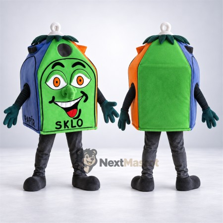 Glass Recycling Bin Mascot Costume - Green