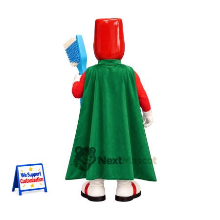 Toothbrush Mascot Costume - Superhero Style Toothbrush Mascot Costume - Superhero Style
