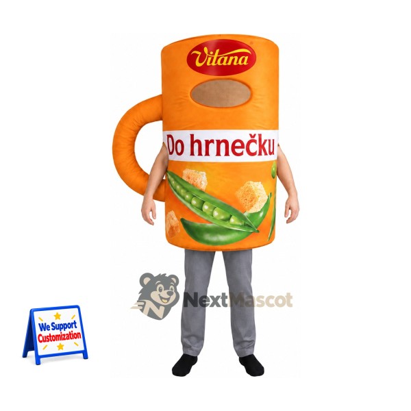 Soup Mug Mascot Costume - Orange