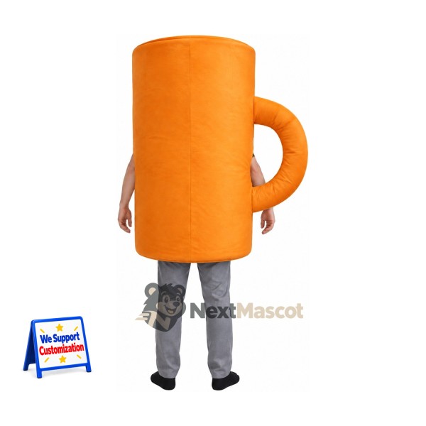 Soup Mug Mascot Costume - Orange Soup Mug Mascot Costume - Orange