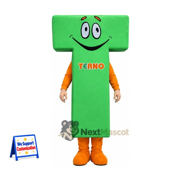 Letter T Mascot Costume - Green