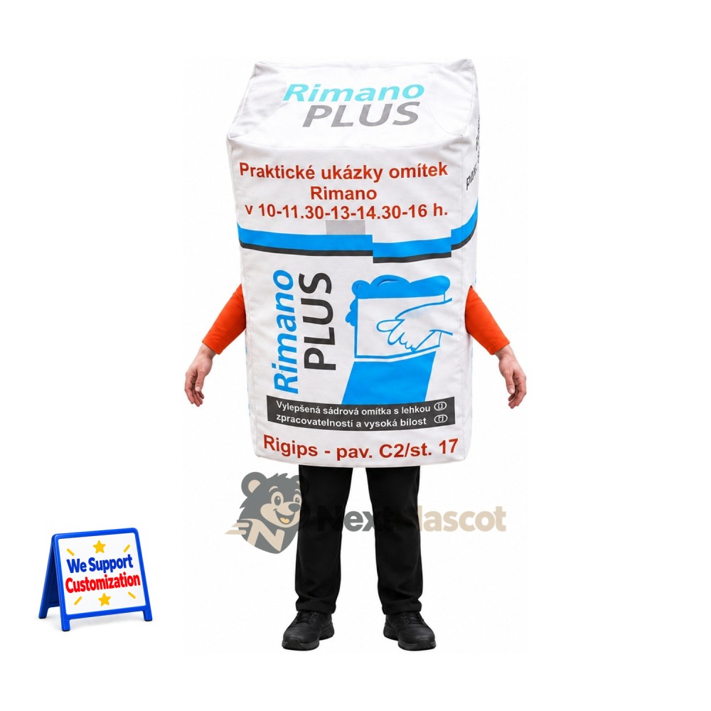 Plaster Bag Mascot Costume Plaster Bag Mascot Costume